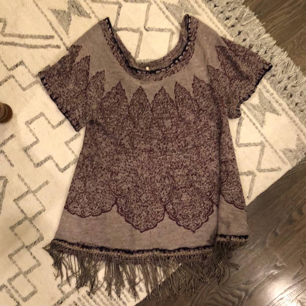 Free People tassel tunic sweater